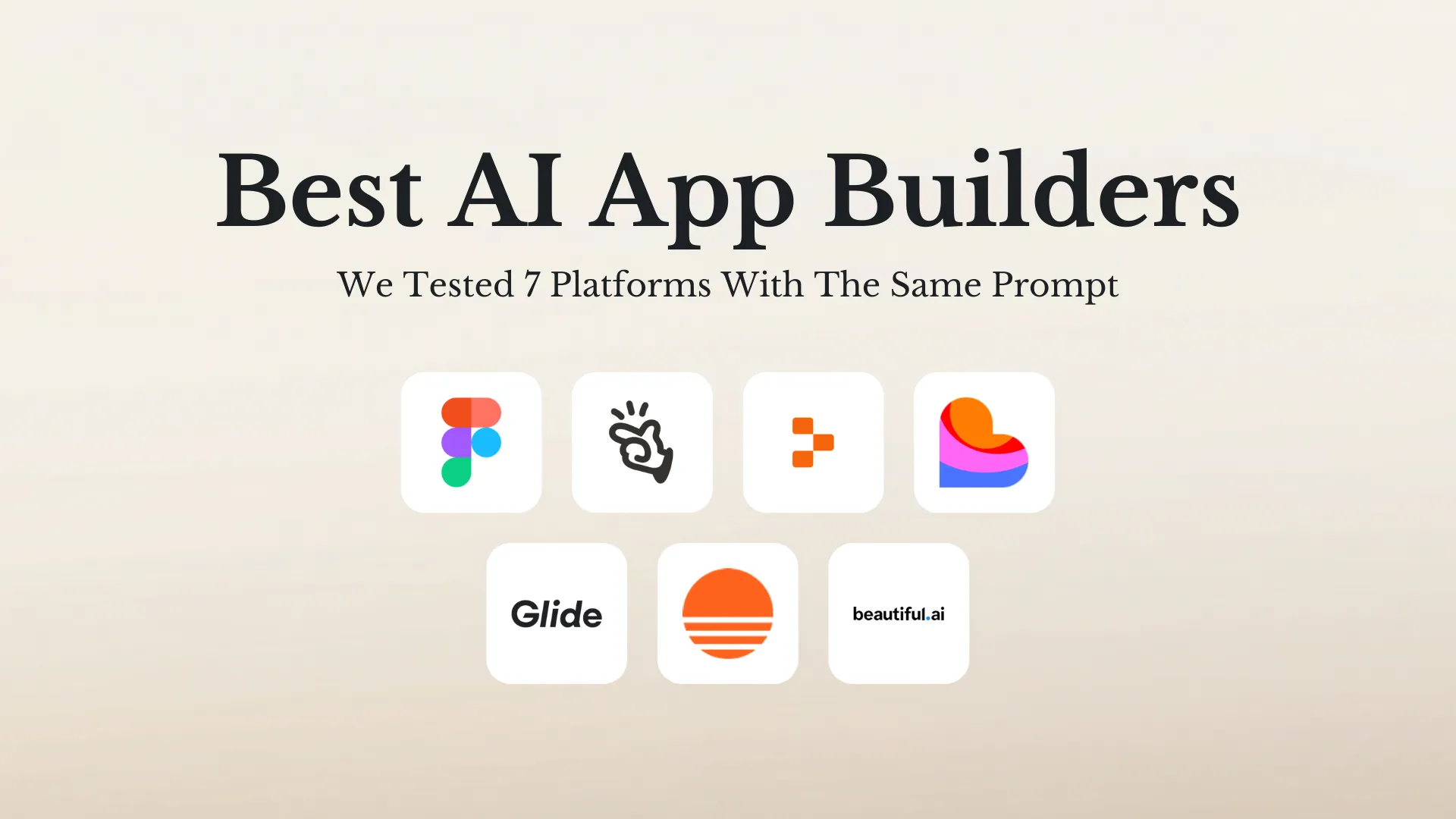 2026년 최고의 AI 앱 빌더 – 동일한 프롬프트로 7개 플랫폼을 테스트했습니다